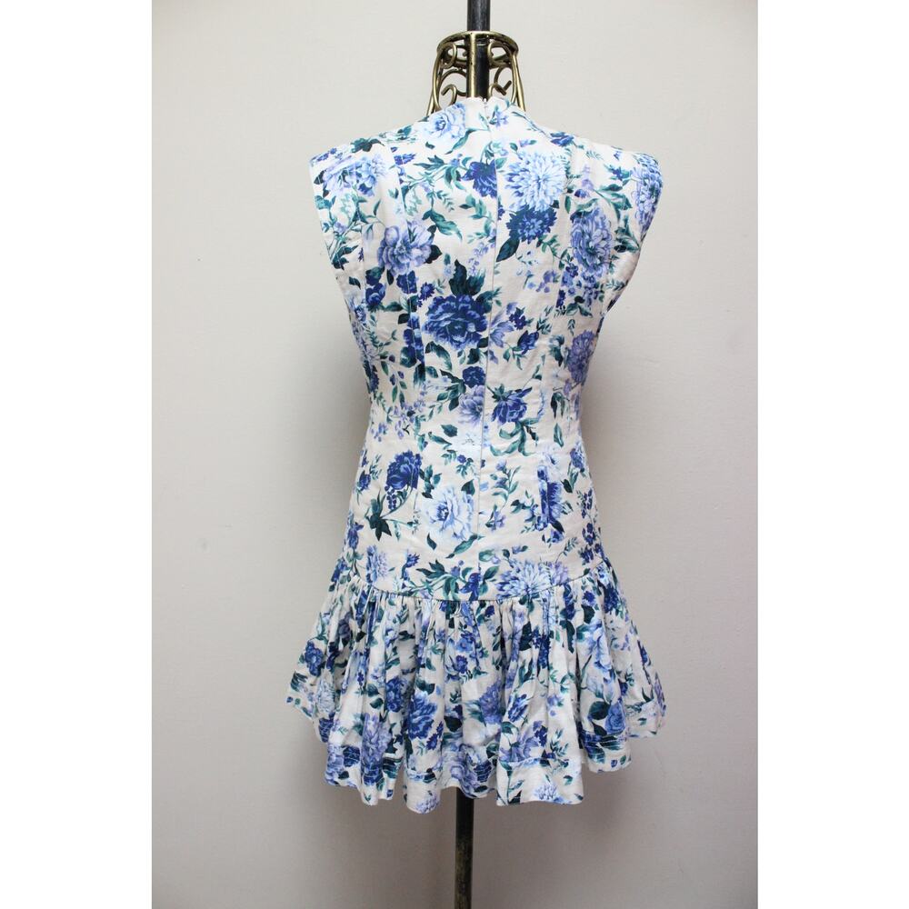 Zimmermann Blue Ruffled Fit-and-Flare Sundress - Picture 4 of 5